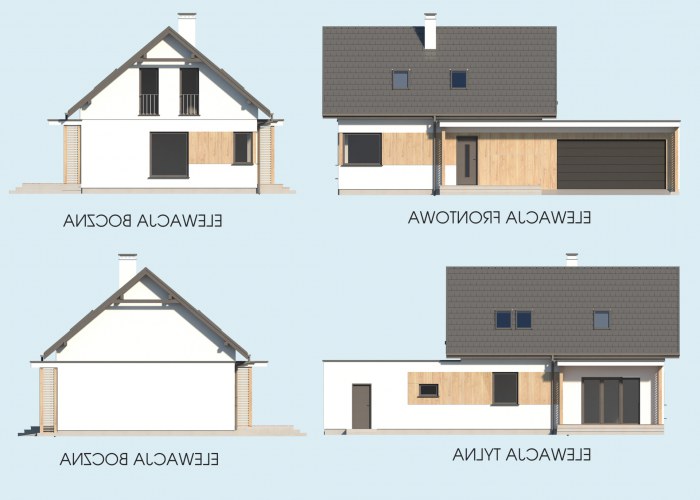 SEVILLA 3B szkielet drewniany z podwójnym garażem